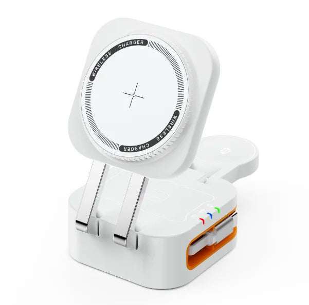 Magnetic 3 in 1 Wireless Charger Station With Extension Cords
