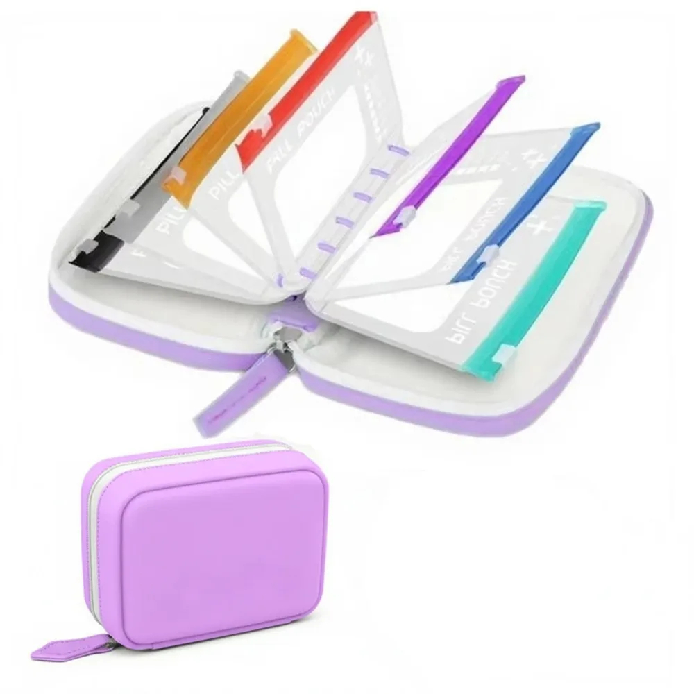 Portable Silicone Pill Pouch Organizer