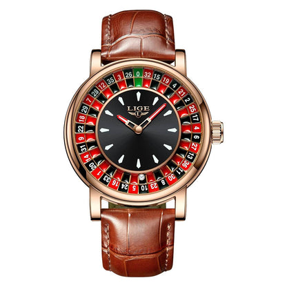 LIGE Roulette Dial Watch