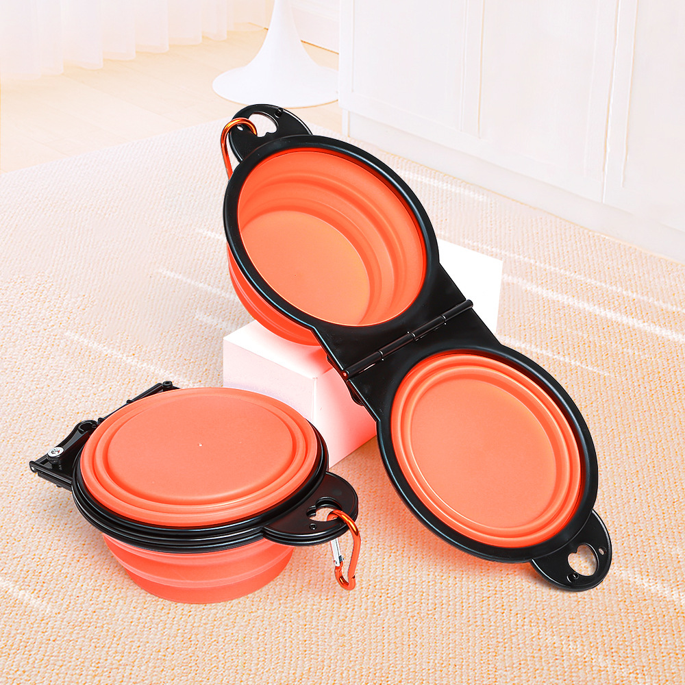 Folding Double Pet Travel Bowl