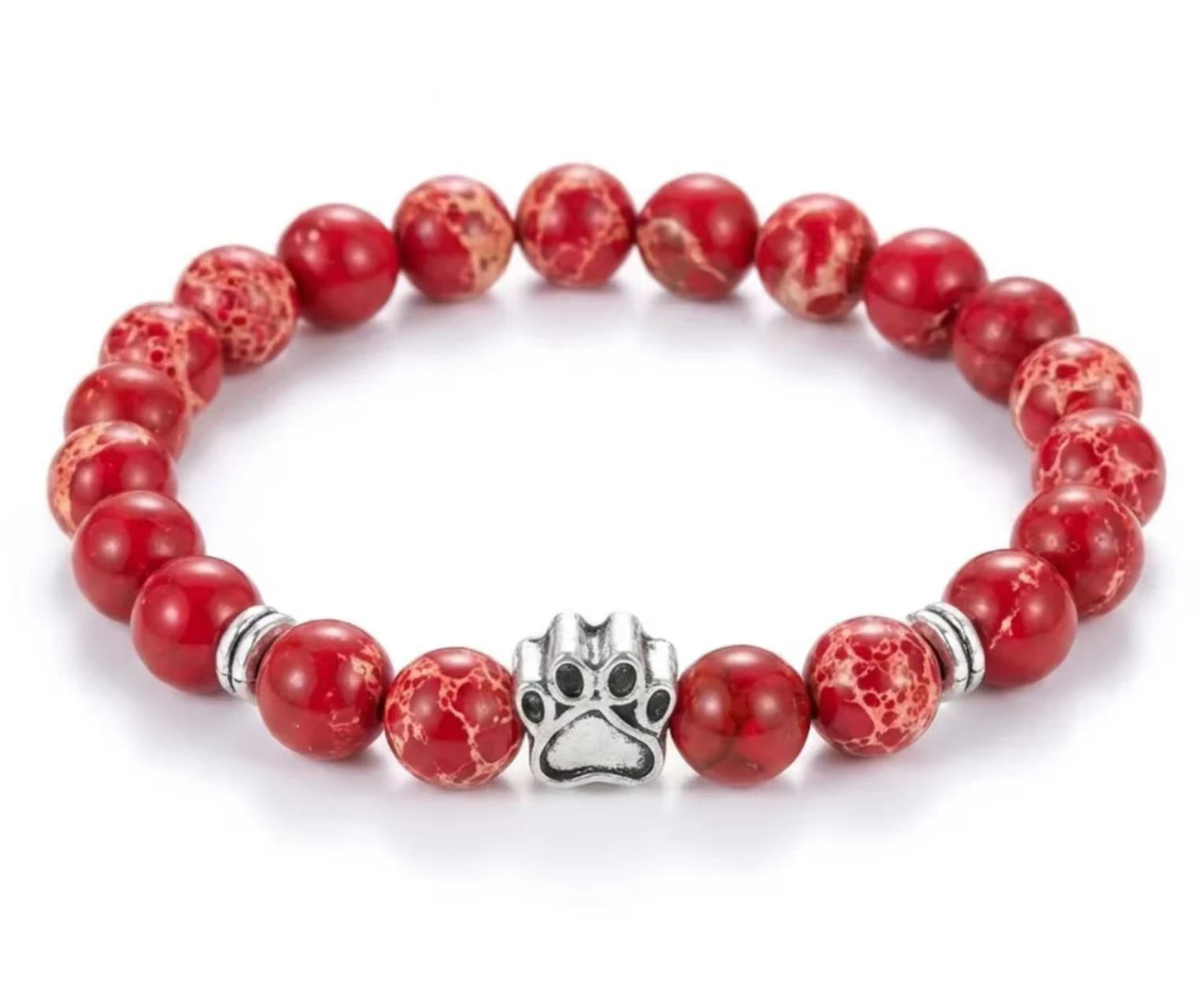 Dog Paw Bead Bracelet