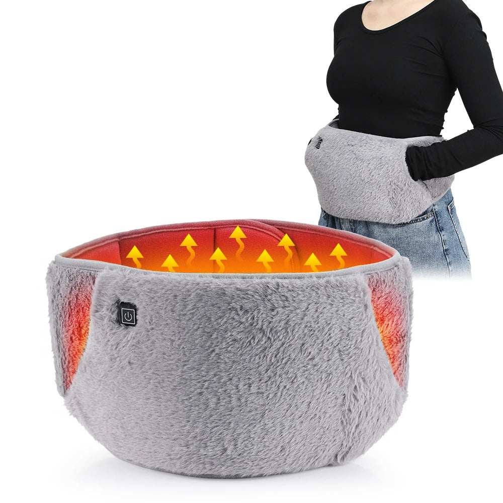 Electric heating waist belt providing targeted warmth and adjustable heat settings for pain relief and comfort.