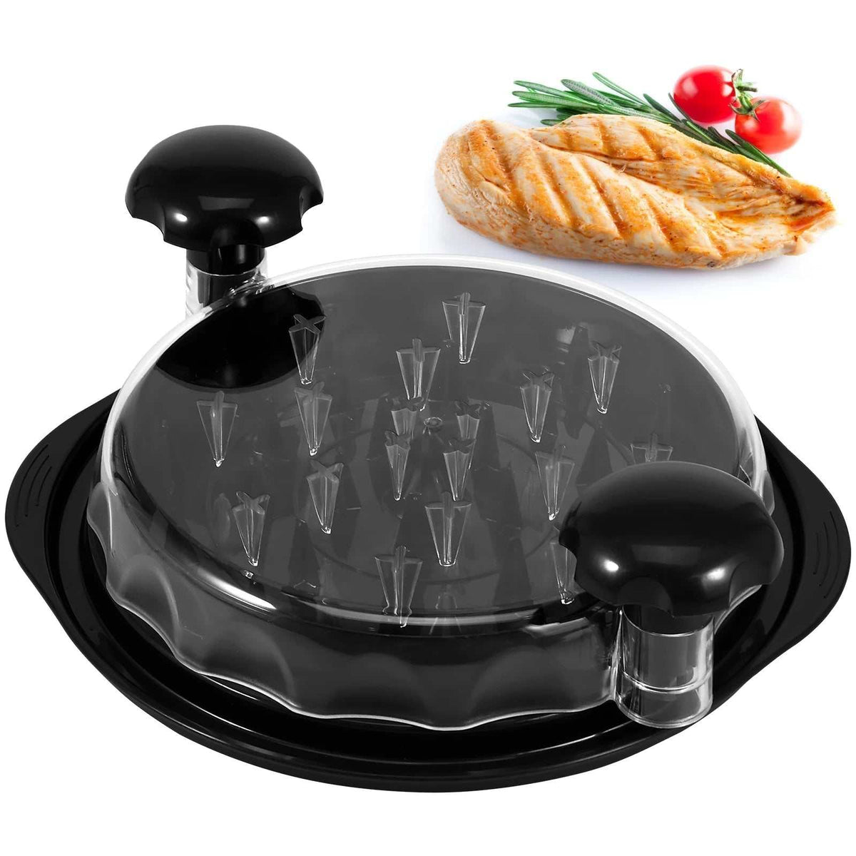 Chicken Meat Shredder with ergonomic handle shredding cooked chicken quickly and efficiently