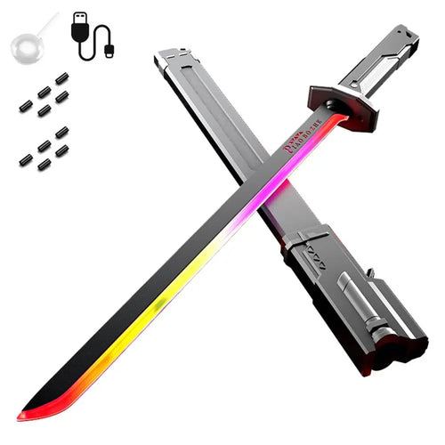 Glowing Sword with Sparks & Smoke
