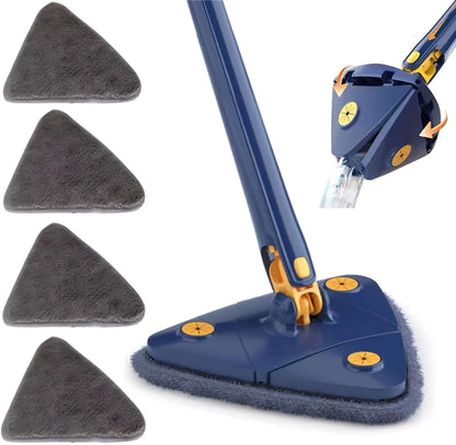 Self-Squeeze Triangular Mop cleaning floors in tight corners effortlessly