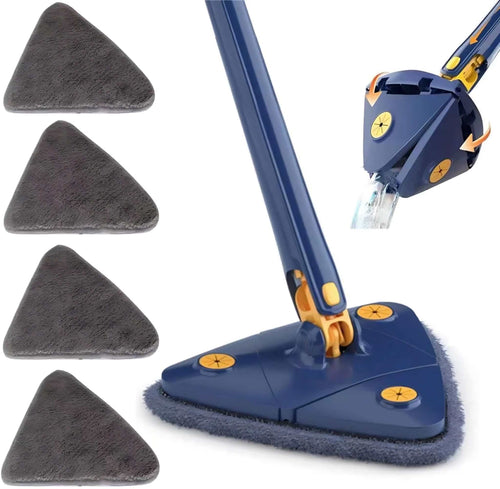 Self-Squeeze Triangular Mop cleaning floors in tight corners effortlessly