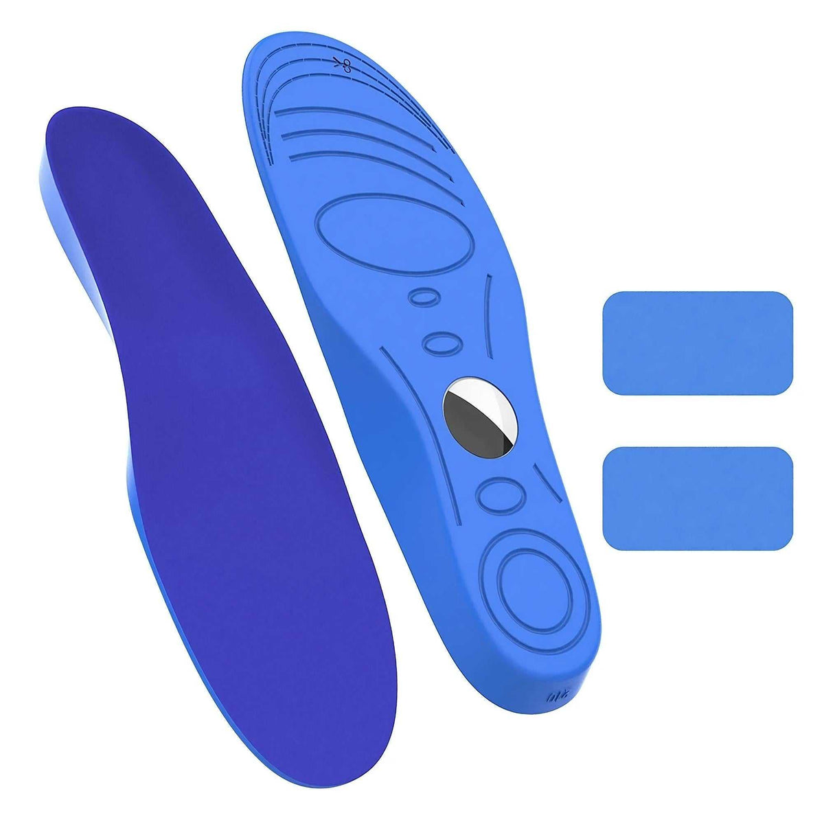 Shoe insoles with hidden AirTag tracking device inside for discreet safety and comfort