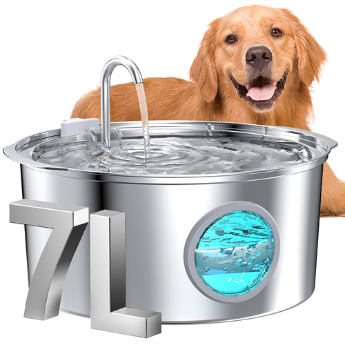 7L Stainless Steel Dog Water Fountain