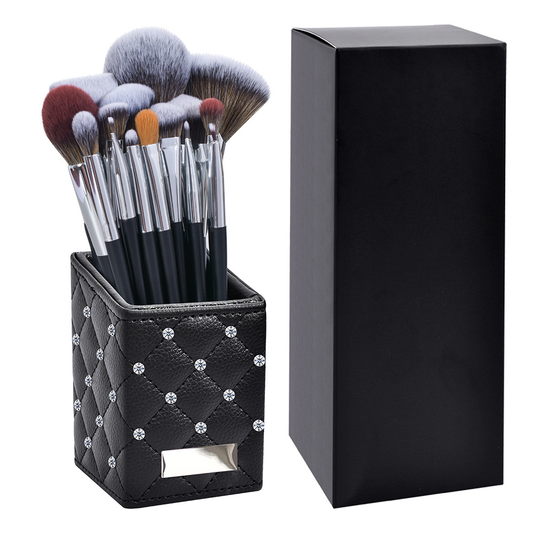 16 Piece Black Makeup Brush Set