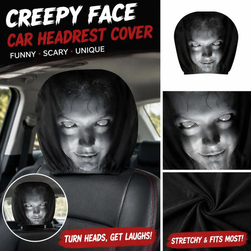 Horror Face Car Headrest Covers