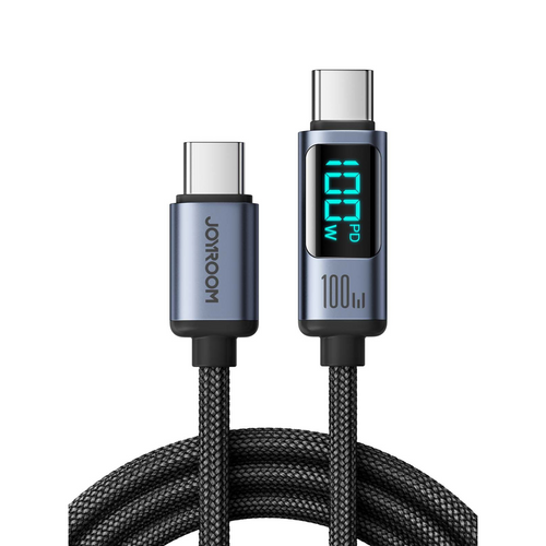 Braided USB Data Cable with LED power display and durable nylon braided design