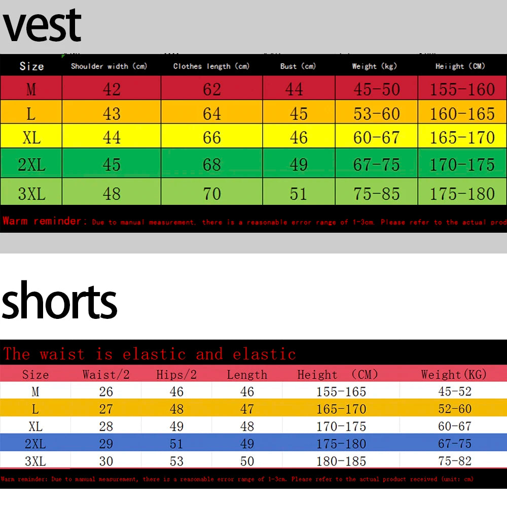 Men's Tank Top Sets 2026 Summer Quick drying Sportswear Breathable  crewneck beach seaside running oversize sports two-piece