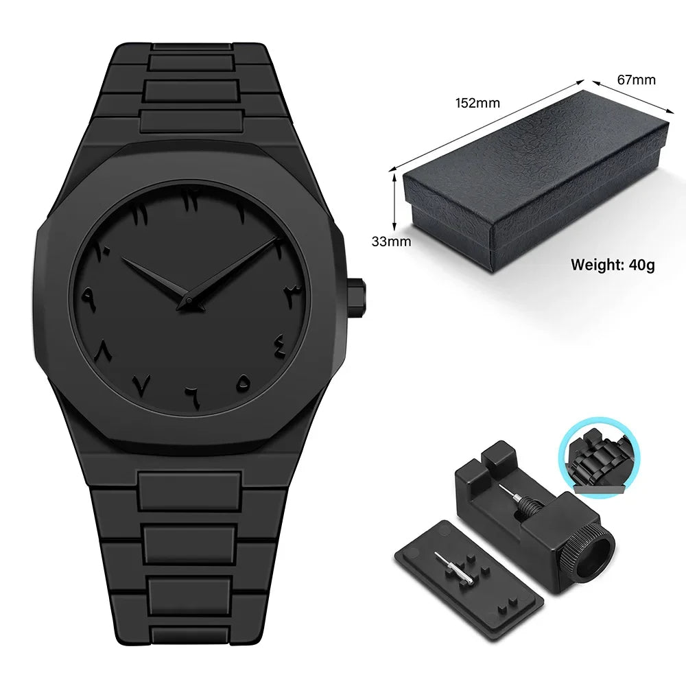 Minimalistic Arabic Numerals Watch