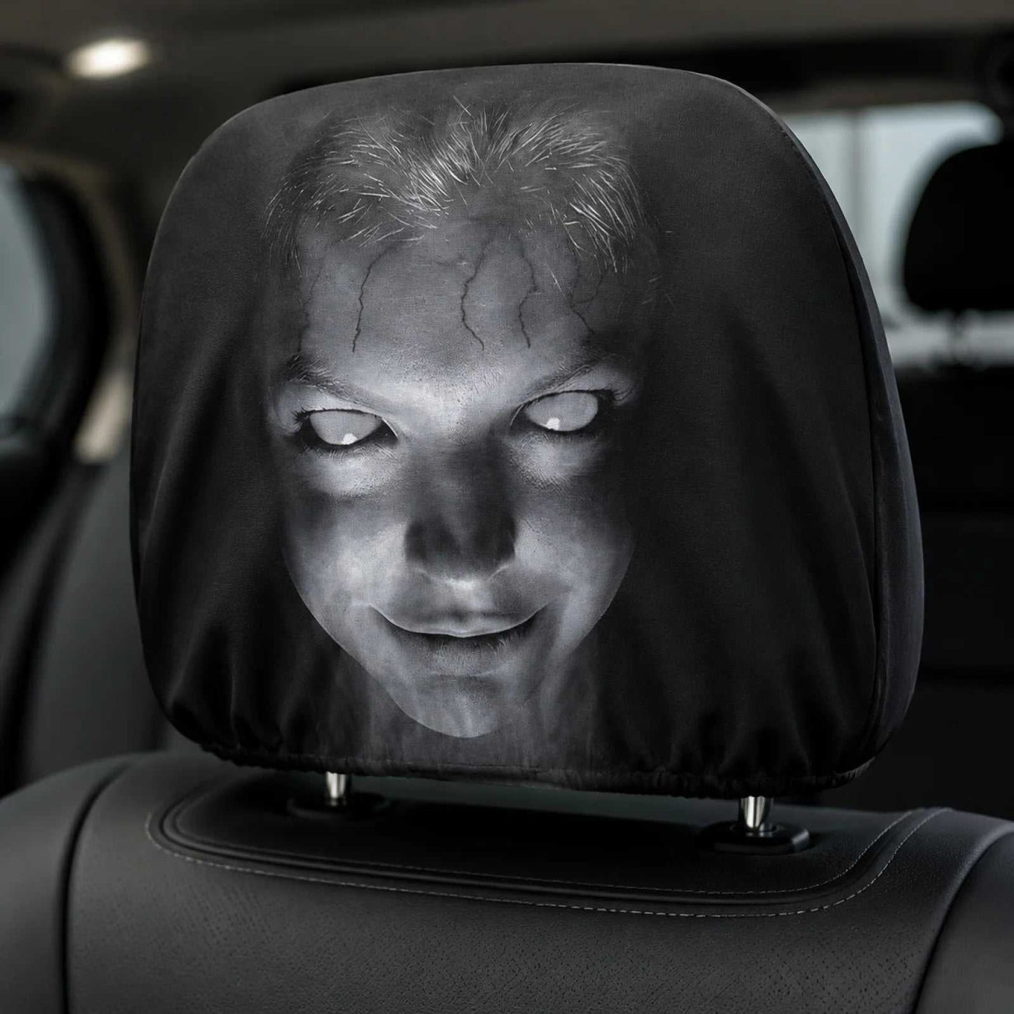 Horror Face Car Headrest Covers