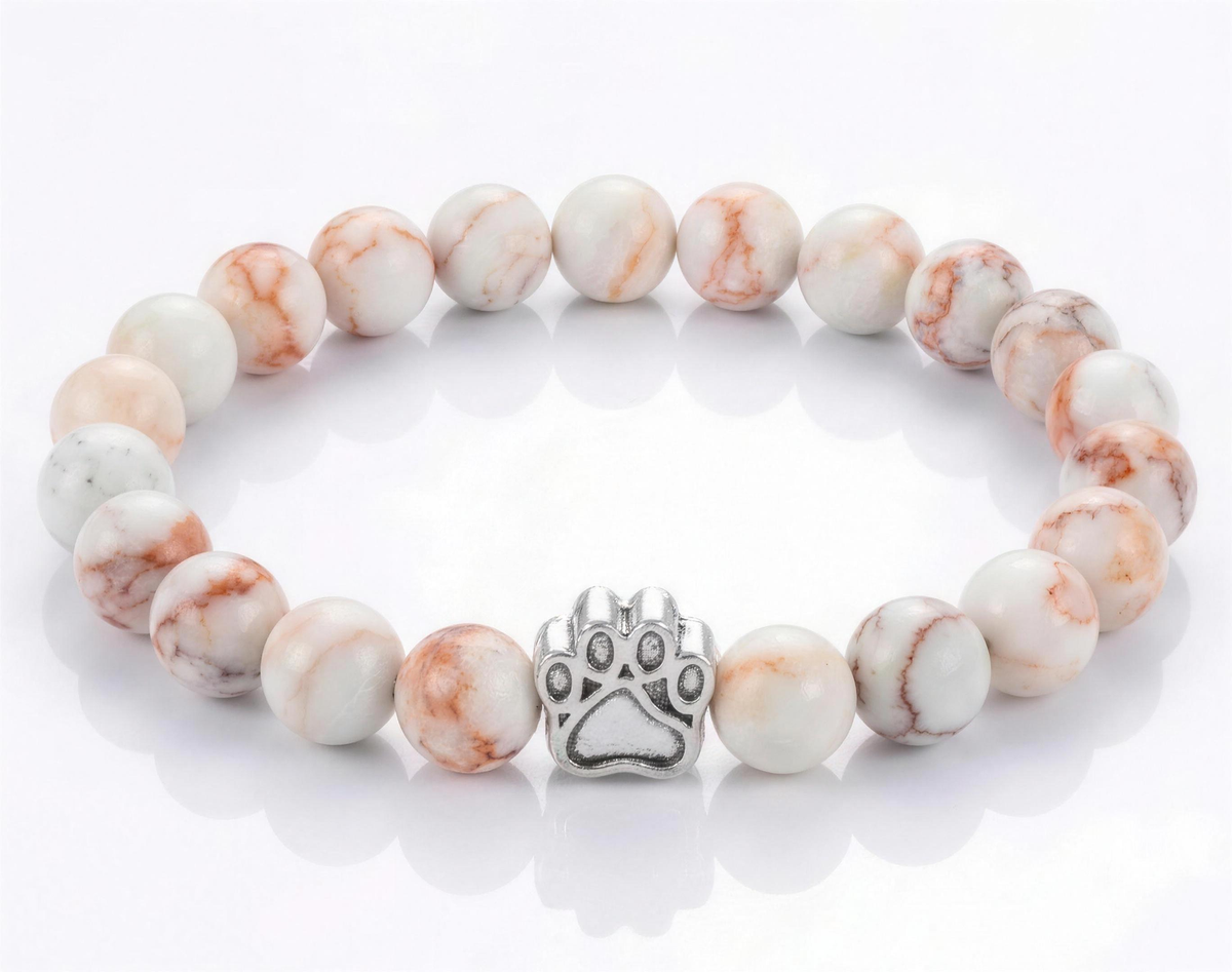 Dog Paw Bead Bracelet