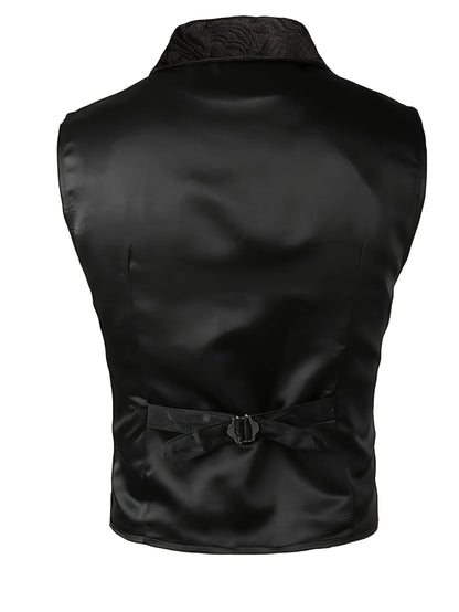 2026 Men's vest retro jacquard vest British style business casual top American style shoulder