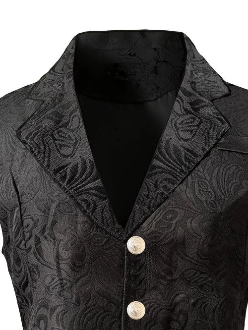 2026 Men's vest retro jacquard vest British style business casual top American style shoulder
