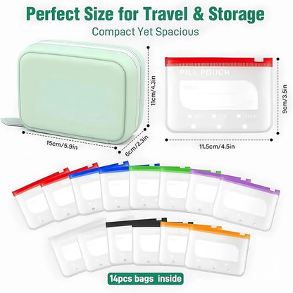 Portable Silicone Pill Pouch Organizer