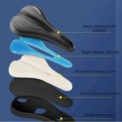 Padded Silicone Bicycle Seat Cover