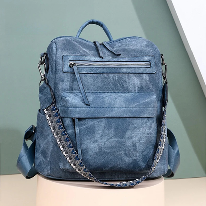 Retro PU Leather Backpack