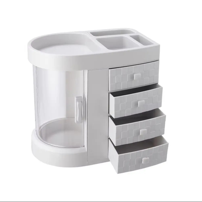Rotating Makeup Organizer With Drawers