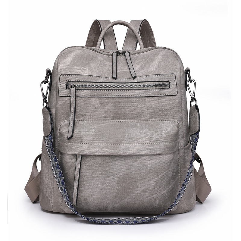 Retro PU Leather Backpack