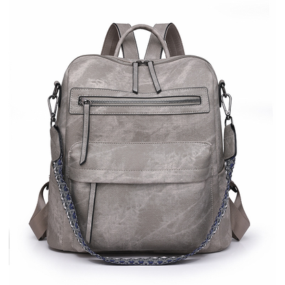 Retro PU Leather Backpack