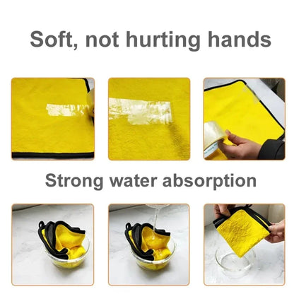 1/2/3/6/10pcs 30X60cm Microfiber Car Cleaning Towels Soft Quick Drying for Windows Mirrors Wiping Rags Double Layer Wash Cloth