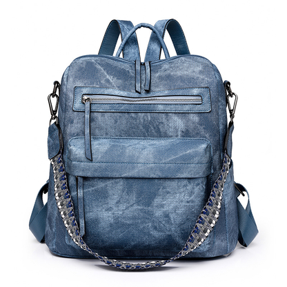 Retro PU Leather Backpack