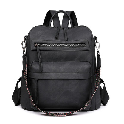 Retro PU Leather Backpack