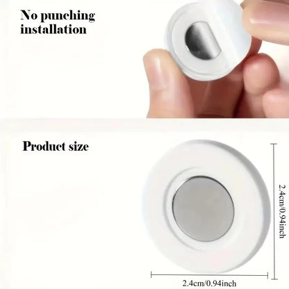 3/6pcs No Drill Magnetic Remote Holder - Wall Mount for TV/AC/DVD Remotes, White Space-Saving Design