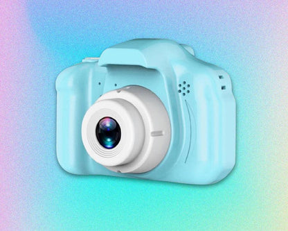Mini retro digital camera for kids with vintage design and easy controls